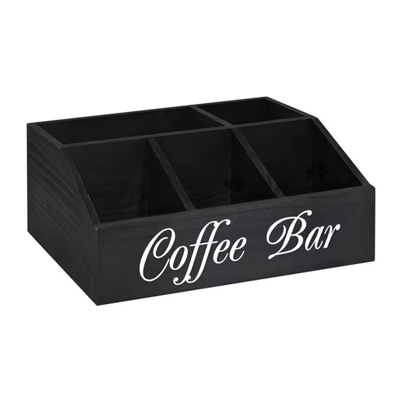 Compost Bin Countertop - Keranjang Penyimpanan Kopi Kayu untuk Meja